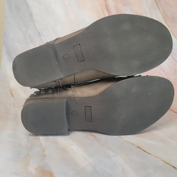 Bamboo Rascal taupe studded vegan leather calf height boots size 9 - Picture 6 of 13